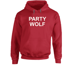 Red Party Wolf Hoodie