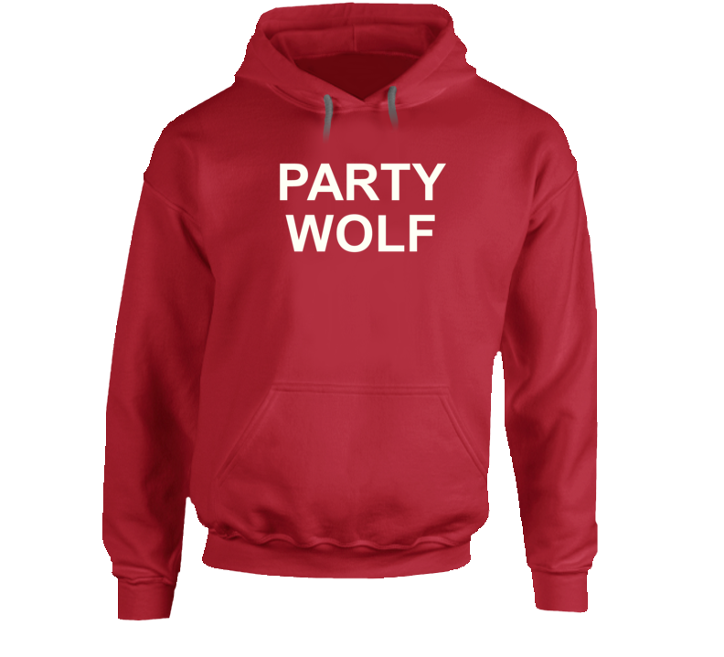 Red Party Wolf Hoodie