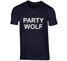 Load image into Gallery viewer, Navy Party Wolf T T Shirt
